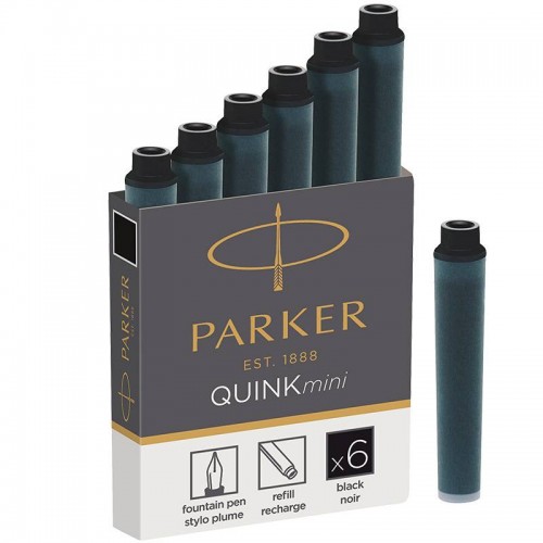 Черные мини картриджи Parker (Паркер) Quink Mini Cartridges Black 6 шт в Екатеринбурге
