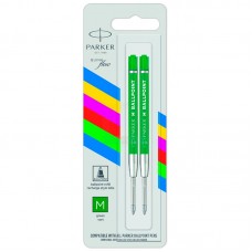 Зеленый шариковый стержень Parker Ball Pen Refill QuinkFlow Green M 2 шт