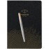 Набор Parker Jotter Stainless Steel GT из перьевой ручки и ежедневника недатированного черного цвета в Екатеринбурге