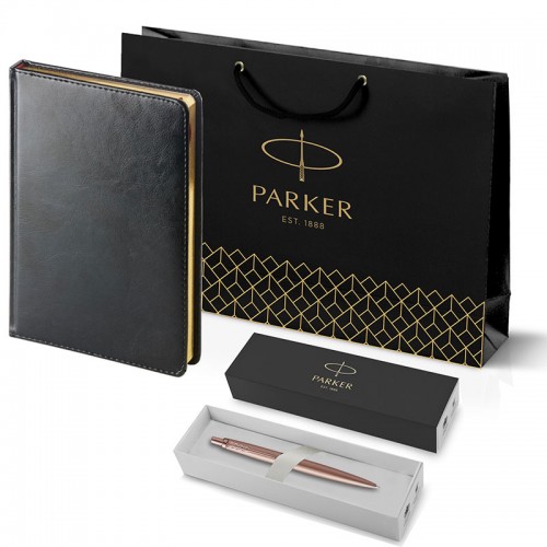 Набор Parker Jotter XL SE20 Monochrome Rose Gold из шариковой ручки и ежедневника черного цвета в Екатеринбурге