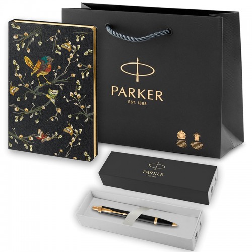 Набор Parker IM Metal Black GT из шариковой ручки и ежедневника черного цвета в Екатеринбурге
