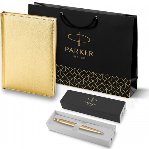 Набор Parker Jotter XL SE20 Monochrome Gold из шариковой ручки и ежедневника золотого цвета в Екатеринбурге