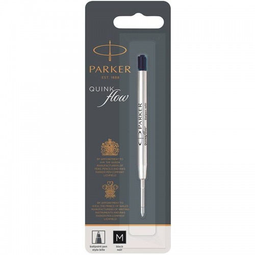 Чёрный шариковый стержень Parker Ball Pen Refill QuinkFlow Premium M Black в Екатеринбурге
